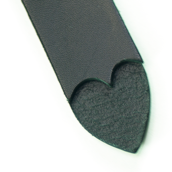 Black Leather Heart Shaped Slapper by Leatherbeaten
