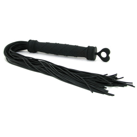 Black Silicone Flogger / Whip, image 1