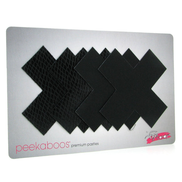 Classic Black X Pasties (2 pair)