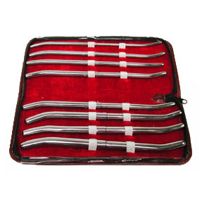 Chrome-Plated Brass Hegar 8" Urethral Sound Set