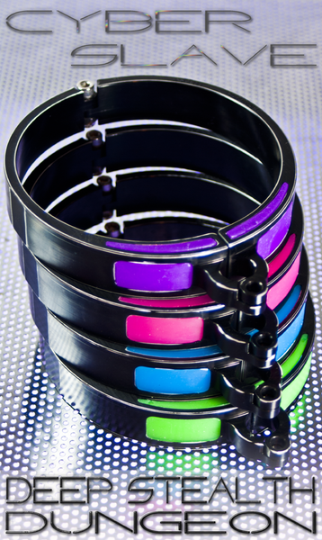 Violet Cyber Slave Collar