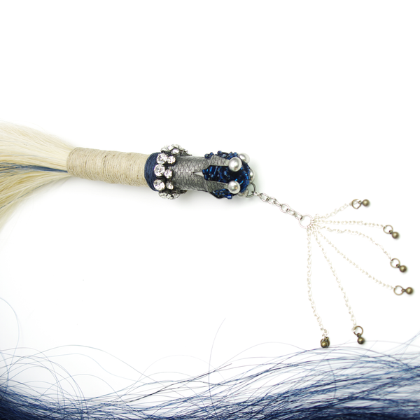 Ice Queen Rare Albino Mongolian Horse Hair Flogger