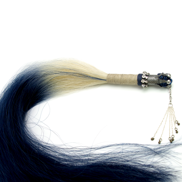 Ice Queen Rare Albino Mongolian Horse Hair Flogger